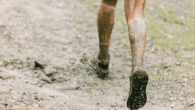 running in mud