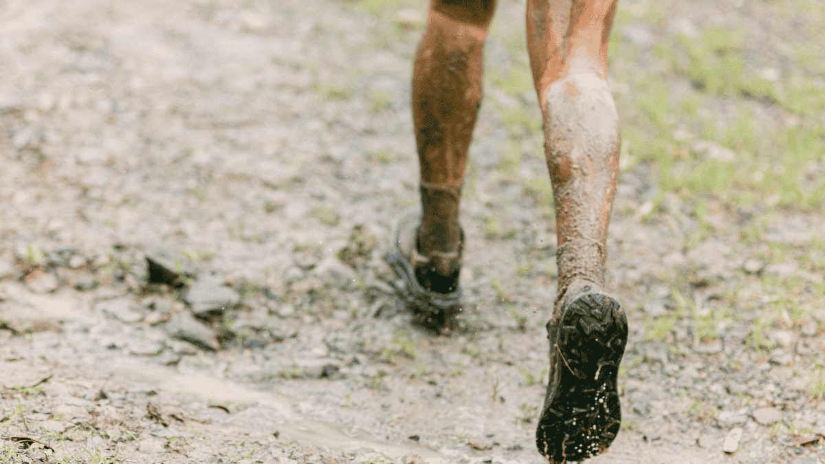 running in mud