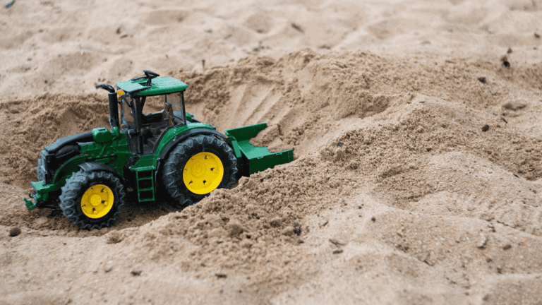 tractor in sand