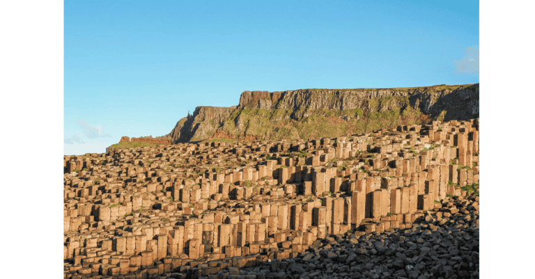 Giant's Causeway Basalt Columns at Sunset