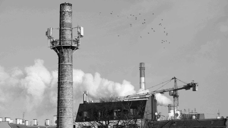 Industrial Chimneys and Crane