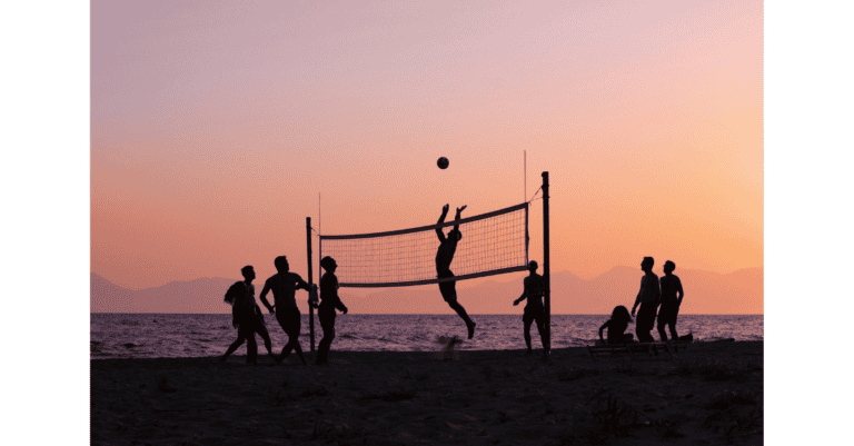 people playing volleyball