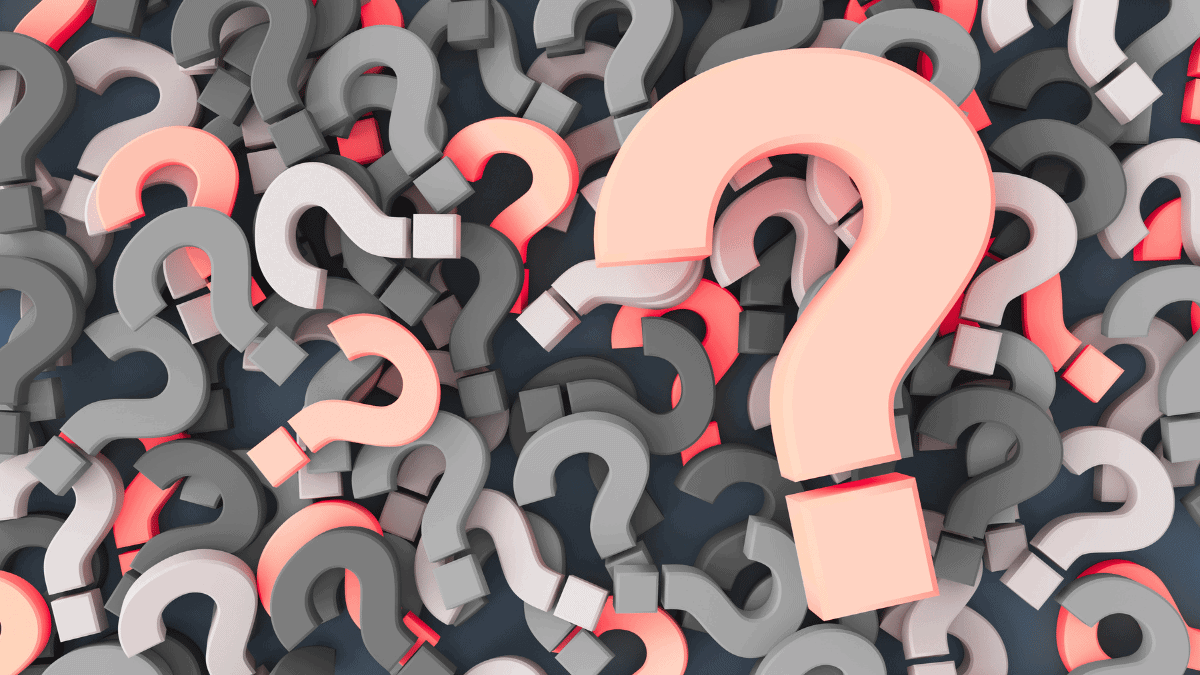 many question marks