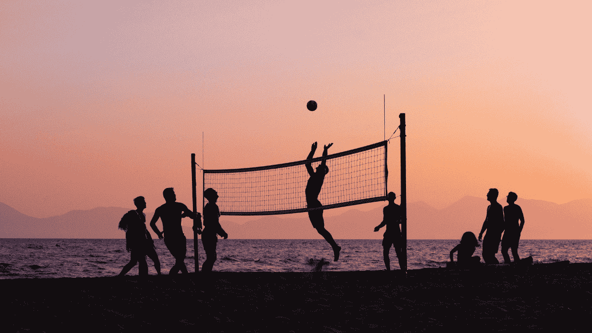 people playing volleyball
