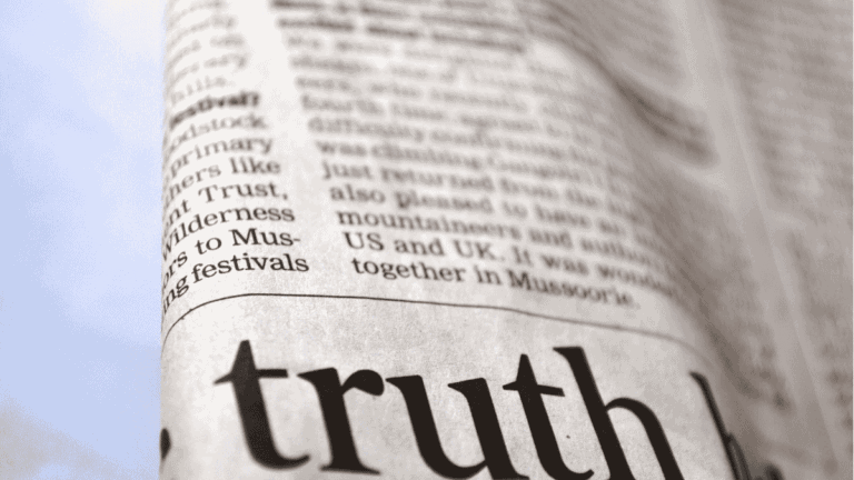 truth on newspaper