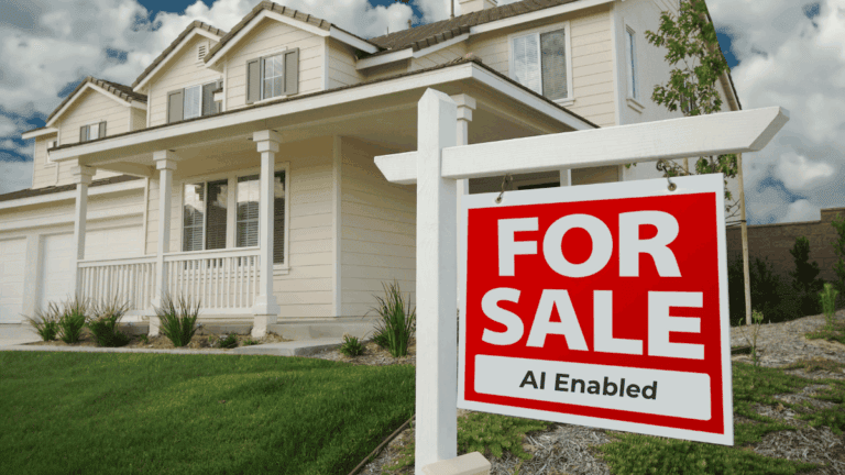 for Sale Sign and House