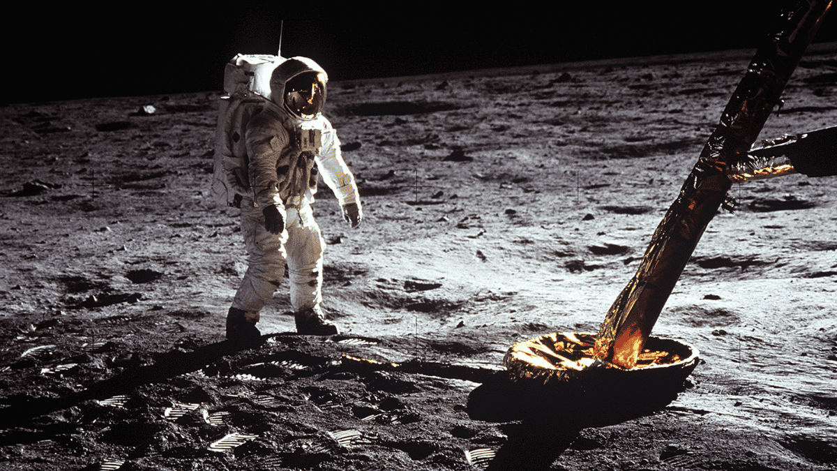 walking on moon