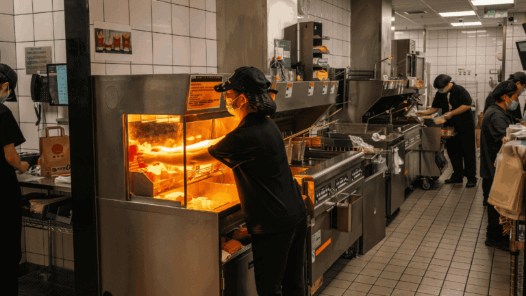 Busy Fast Food Kitchen