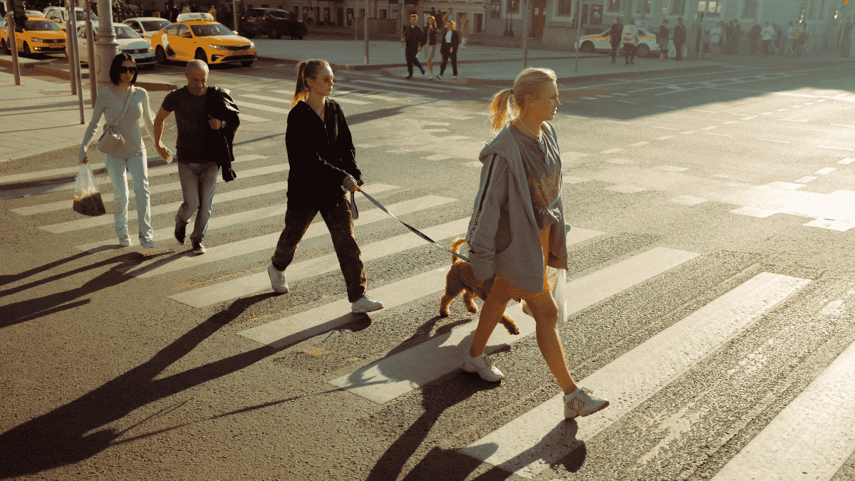 crossing road